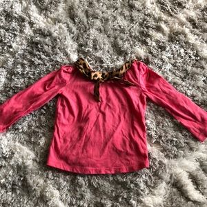 Gap shirt, with silky leopard collar